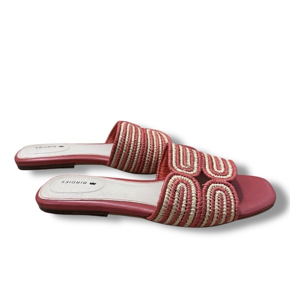 Birdies The Kiwi Raffia Slide Sandals Terracotta Women’s Size 6 - Picture 3 of 9